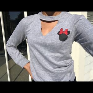 BRAND NEW GREY MINNIE MOUSE SWEATER